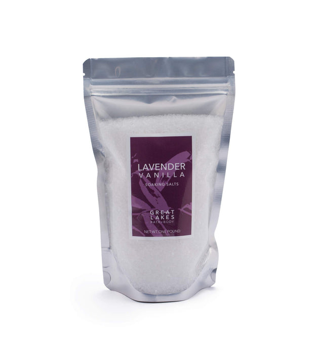 Lavender Vanilla Soaking Salts - Great Lakes Bath & Body